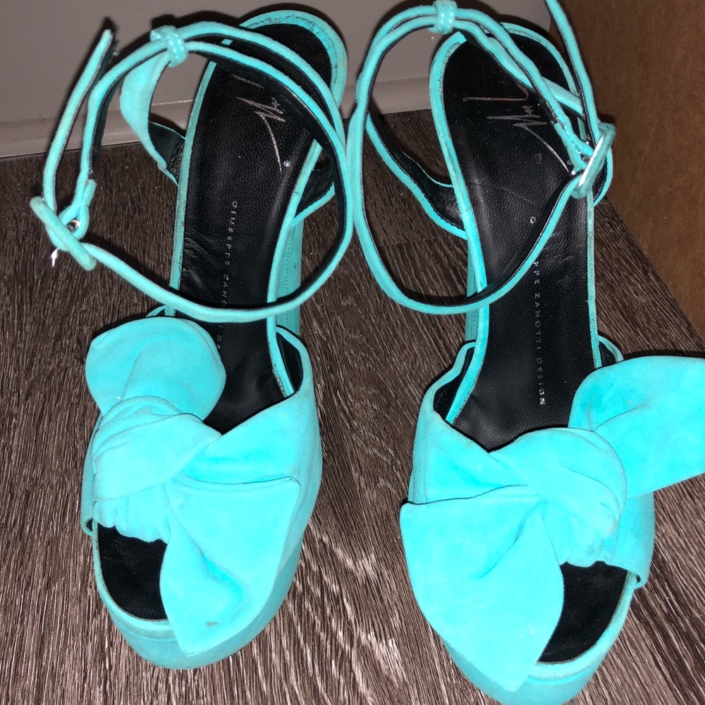 Giuseppe Zanotti Aqua Blue Platforms
